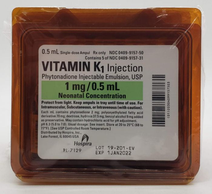 VIT K AMP 1MG 25X.5 
